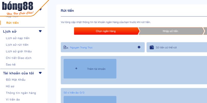 Rút Tiền BONG88 1 Hướng dẫn quy trình rút tiền BONG88 cơ bản
