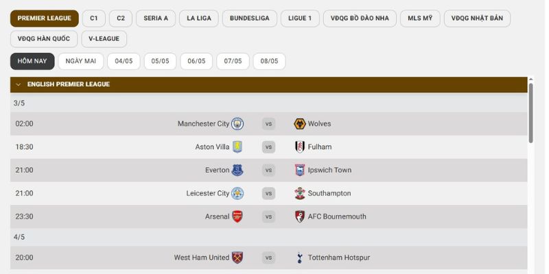 Lịch thi đấu và kết quả – Theo dõi nhanh nhất tin tức Bundesliga 24/7 tại BONG88